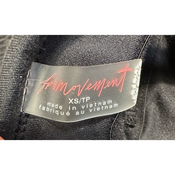 Free People Movement Smockin Hot Mini Dress Womens Extra Small Black Romper Read - Picture 8 of 14